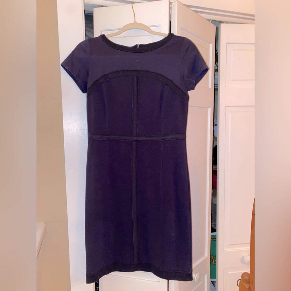 EUC Ann Taylor size 4 purple and black dress